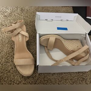 Dreampairs Women's Beige Wedge Sandals